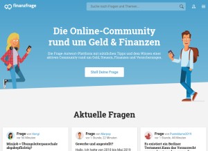 How finanzfrage.net looks like on a tablet such as an iPad.