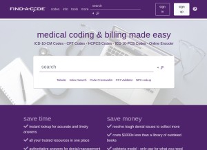 How findacode.com looks like on a tablet such as an iPad.