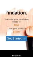 How findation.com looks like on a mobile device such as an iPhone.
