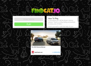 How findcat.io looks like on a tablet such as an iPad.