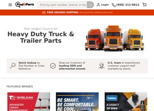 How finditparts.com looks like on a tablet such as an iPad.