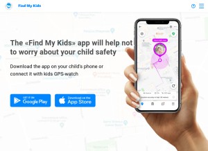 How findmykids.org looks like on a tablet such as an iPad.