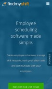 How findmyshift.com looks like on a mobile device such as an iPhone.