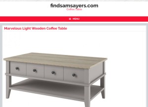 How findsamsayers.com looks like on a tablet such as an iPad.