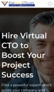 How findvirtualcto.com looks like on a mobile device such as an iPhone.