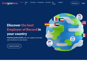 How findyoureor.com looks like on a tablet such as an iPad.