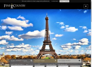 How fineandcountry.com looks like on a tablet such as an iPad.