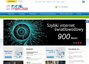 How finemedia.pl looks like on a tablet such as an iPad.