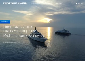 How finestyachtcharter.com looks like on a tablet such as an iPad.