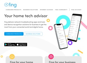 How fing.io looks like on a tablet such as an iPad.