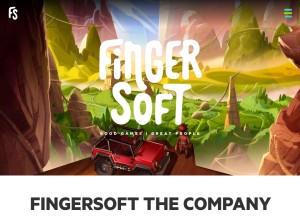 How fingersoft.net looks like on a tablet such as an iPad.