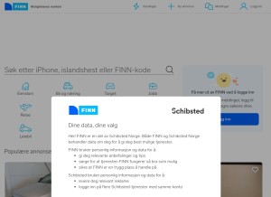 How finn.no looks like on a tablet such as an iPad.