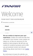 How finnair.com looks like on a mobile device such as an iPhone.