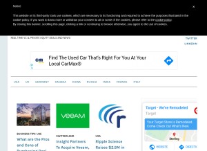 How finsmes.com looks like on a tablet such as an iPad.