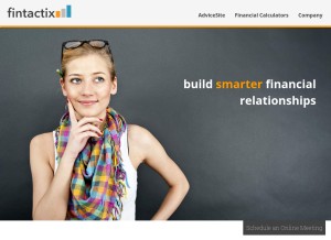 How fintactix.com looks like on a tablet such as an iPad.