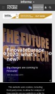 How fintechfutures.com looks like on a mobile device such as an iPhone.