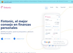 How fintonic.mx looks like on a tablet such as an iPad.