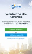 How finya.de looks like on a mobile device such as an iPhone.