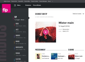 How fip.fr looks like on a tablet such as an iPad.