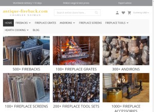 How firebacks.net looks like on a tablet such as an iPad.