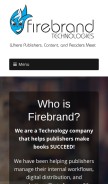 How firebrandtech.com looks like on a mobile device such as an iPhone.