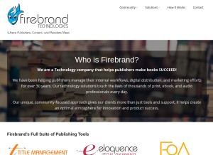 How firebrandtech.com looks like on a tablet such as an iPad.