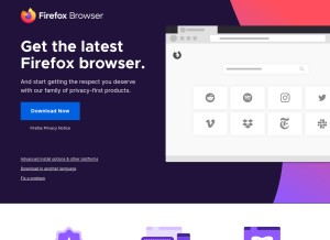 How firefox.com looks like on a tablet such as an iPad.