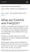 How firehol.org looks like on a mobile device such as an iPhone.
