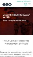 How firehousesoftware.com looks like on a mobile device such as an iPhone.