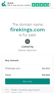 How firekings.com looks like on a mobile device such as an iPhone.