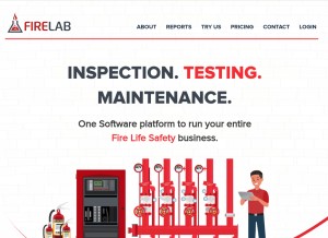 How firelabinc.com looks like on a tablet such as an iPad.