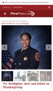 How firerescue1.com looks like on a mobile device such as an iPhone.