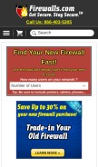 How firewalls.com looks like on a mobile device such as an iPhone.