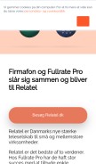 How firmafon.dk looks like on a mobile device such as an iPhone.