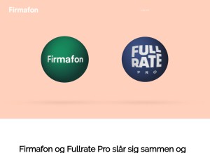 How firmafon.dk looks like on a tablet such as an iPad.