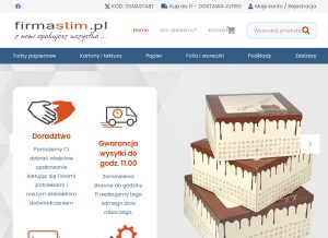 How firmastim.pl looks like on a tablet such as an iPad.