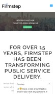 How firmstep.com looks like on a mobile device such as an iPhone.