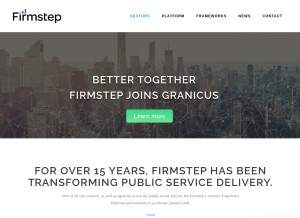 How firmstep.com looks like on a tablet such as an iPad.