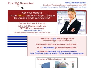 How first3guarantee.com looks like on a tablet such as an iPad.