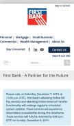 How firstbanks.com looks like on a mobile device such as an iPhone.