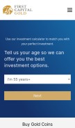 How firstcapitalgold.com looks like on a mobile device such as an iPhone.