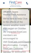 How firstcare.com looks like on a mobile device such as an iPhone.