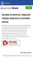 How firstfleetinc.com looks like on a mobile device such as an iPhone.