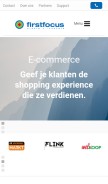 How firstfocus.eu looks like on a mobile device such as an iPhone.