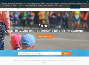 How firstgiving.com looks like on a tablet such as an iPad.
