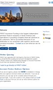How firstinsurancefunding.com looks like on a mobile device such as an iPhone.