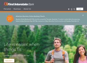 How firstinterstatebank.com looks like on a tablet such as an iPad.