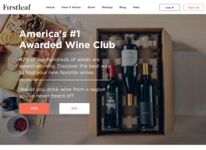 How firstleaf.club looks like on a tablet such as an iPad.