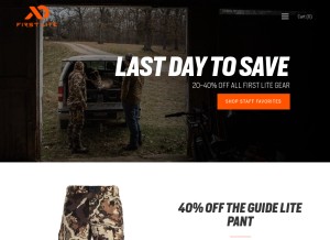 How firstlite.com looks like on a tablet such as an iPad.