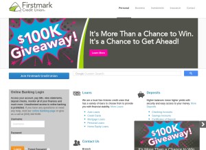 How firstmarkcu.org looks like on a tablet such as an iPad.